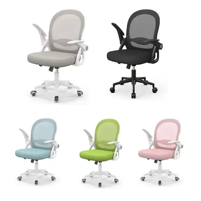 Ergonomic Mesh Home Office Chair Computer Desk Chair Swivel Flip-up Armrests • £39.59