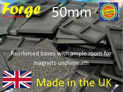 50mm Square Wargaming Bases Durable Plastic For War Gaming Tabletop Games • $7.40