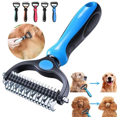 £5.99 • Buy Professional Comb Brush Dematting Undercoat Grooming Comb Rake Tool Pet Dog Cat