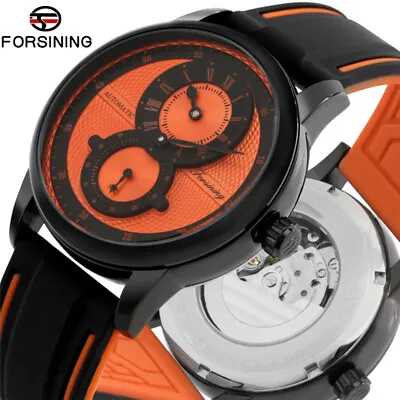 Forsining Watch Casual Men's Automatic Mechanical Wristwatch For Military Sport • £28.07