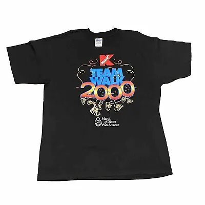 Vintage KMart Team Walk 2000 March Of Dimes T-Shirt Size Large Black • $14.99