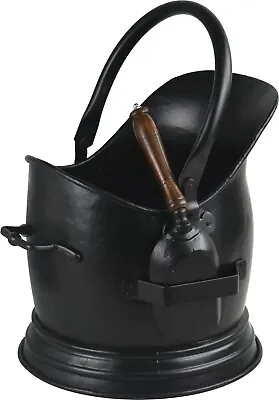 Coal Bucket Fireside Coal Hod Fuel Scuttle Logs Storage Fireplace Accessory • £32.99