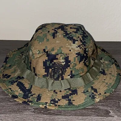 NWOT USMC US Marine Corps MARPAT WOODLAND Boonie Cover Field ~ Large • $25.99