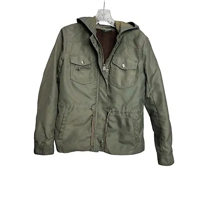 J. Crew Rainy Day Utility Jacket Mossy Green Army Sherpa Lined • $31.98