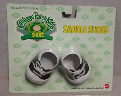 Vtg 1996 Cabbage Patch Saddle Shoes Mattel New In Package Black & White CPK NOS  • $24