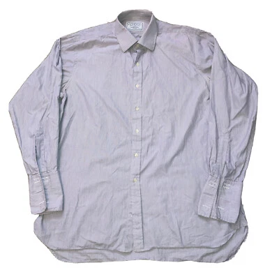 £16.99 • Buy Charles Tyrwhitt Mens Shirt Size 17 Inch Collar Double French Cuff PurpleStriped