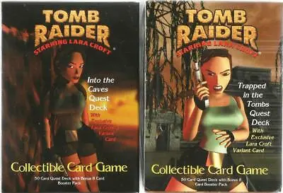 Tomb Raider Lara Croft - Trapped In The Tombs & Into The Caves Quest Decks • £9.95