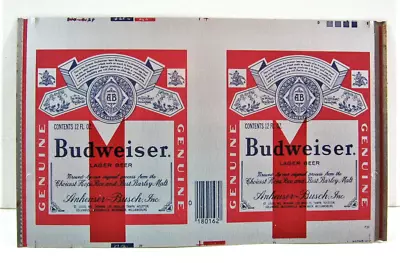 Vintage Budweiser Beer / Michelob Unrolled Flat Beer Can Error Label Sheet Sign • $26.99