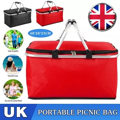 30L Insulated Folding Picnic Freezer Bag Box Food Insulation Freezer Bag Basket • £7.99