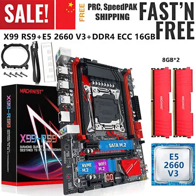 X99 Motherboard Combo Xeon E5 2660 V3 CPU LGA 2011-3 16GB DDR4 ECC 2133MHz RAM • $129.99