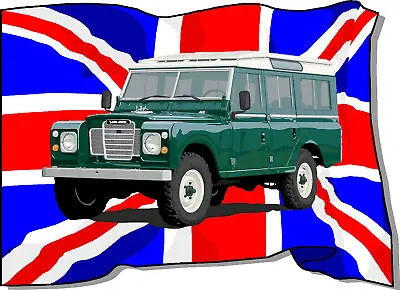 Union Jack Flag Land Rover Defender Series 3 Sticker  • £3.35