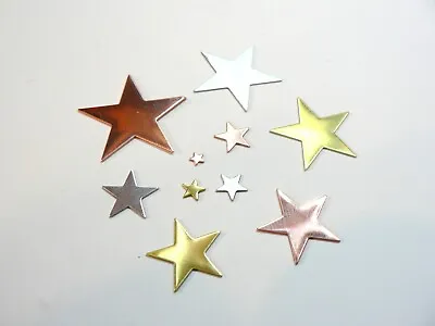 5 X Star Blanks For Jewellery Making. Copper Brass Aluminium Silver 6mm To 30mm • £3.99