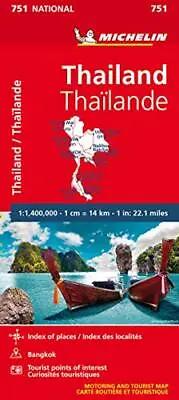 Thailand - Michelin National Map 751: Map By Not Available (Sheet Map 2021) • £7.76