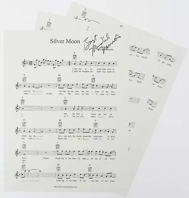 Michael Nesmith MONKEES Signed Autograph Auto  Silver Moon  Sheet Music JSA • $149.99