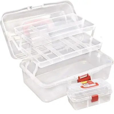 £11.49 • Buy Amtech 32cm Plastic Organiser Storage Tool Box 3 Tier Layers Compartment
