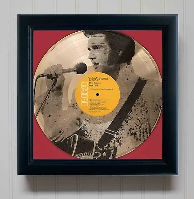 Elvis Presley Pure Gold Framed Gold Etched LP Shadowbox • $124.95