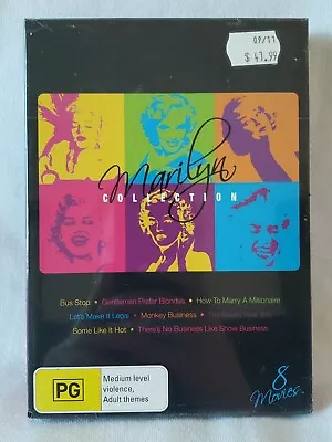 Marilyn Collection 8 X DVD Boxset Marilyn Monroe R4 Brand New Sealed • $28
