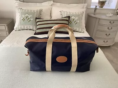  Mulberry Holdall Dark Blue With Cream Handles Vintage Excellent Condition  • £500