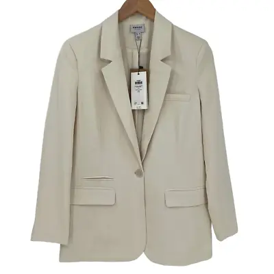 Vero Moda Aware Tone Long Sleeve Oversized Blazer Jacket Birch Women US 4 Office • $54
