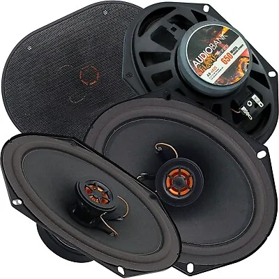 2x Audiobank 5x7 / 6x8 In 650 Watt Power 2-Way Car Audio Stereo Coaxial Speaker • $29.99