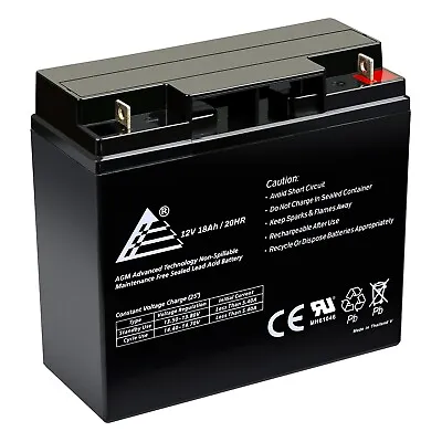 12V 18Ah SLA (AGM) Battery For Scooter Battery D5745 40648 WP18-12 6FM18 • $36.99