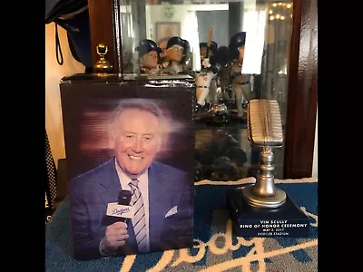 2017 Los Angeles Dodgers  Vin Scully Sga Commemorative Microphone Statue Nib  • $54.99