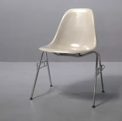 Eames Fiberglass Chair - GY Grey Yellow - Herman Miller Vitra Vintage Sidechair • £335.56