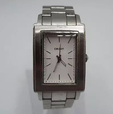 Men’s Stainless Steel Rectangular Face DKNY Wristwatch Watch • $29.99