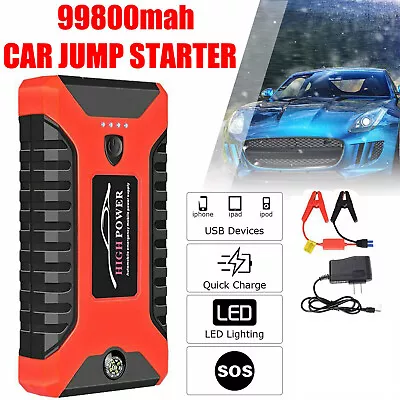 99800mAh Car Jump Starter Booster Jumper Box Portable Power Bank Battery Charger • $44.89