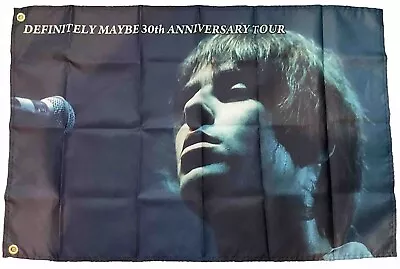 LIAM GALLAGHER MUSIC FLAG DEFINITELY MAYBE 30th ANNIVERSARY TOUR 3x2 FOOT • £6.99