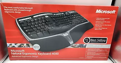 Microsoft Natural Ergonomic Keyboard With Stand 4000 V1.0 USB Wired • $154.96