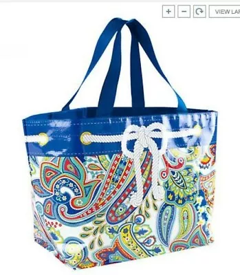 VERA BRADLEY Larg MARKET TOTE Marina Paisley 26 ¼  X14 X10  Reusable Ecobag  NWT • $17.99