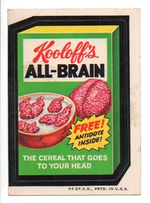 1973 Wacky Packages Series 2   ALL BRAIN   White Back • $5.99