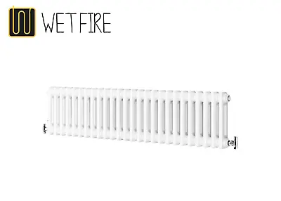 Traditional 2-column Acova Style Horizontal Radiator 300x1180mm White 2723 Btu • £263.99