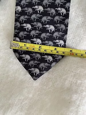 M&S Silk Tie Elephants 9cm Wide Adult • £3.50