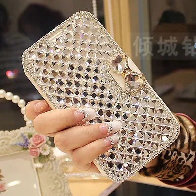 £11.98 • Buy Luxury Bling Bowknot Crystal Diamond Wallet Flip Case Cover For Various Phone