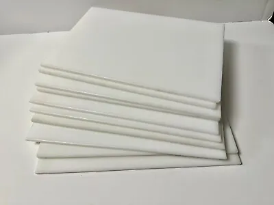 $38.95 • Buy 20 Pieces HDPE Plastic Sheet 1/4  X 8” X 12” White Smooth
