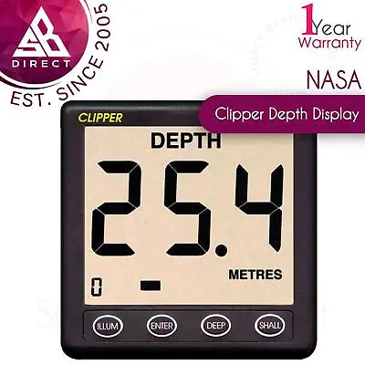 NASA Marine Clipper Depth Display Only│Deep & Shallow Alarms│For Boats • £152.49