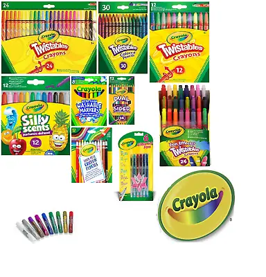 Crayola - Crayons Glitter Glue Gel Pen Markers Coloured Pencils Scents UK • £3.99