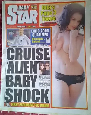 DAILY STAR 7 September 2006 -Dita Von Teese (Page 3) Helena Christensen • £3.99