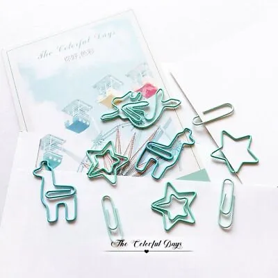 Light Green Paper Bookmark - Mermaid Style Office School Stationery Marking Clip • $11.30
