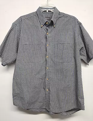 Van Heusen Shirt Mens Medium Short Sleeve Button Up Wrinkle Free • $12.90