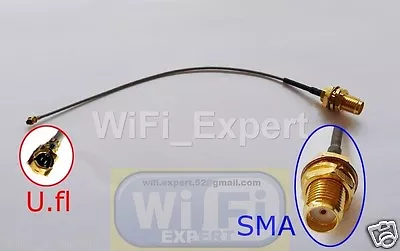 2 Mini PCI U.FL To SMA Antenna WiFi Pigtail Cable Any Length 4-20 INCHES USA • $5.24