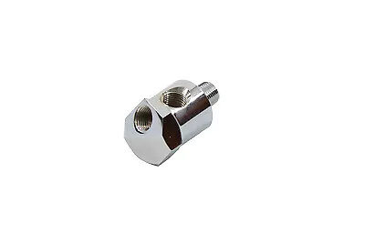 Oil Pressure Gauge Fitting Chrome For Harley Davidson By V-Twin • $26.78