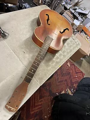 60a Silvertone By Harmony H623 Vintage Archtop Guitar / Luthier / Restore • $82