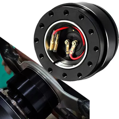 Black Quick Release Hub Adapter Snap Off Boss Kit For Car 6 Hole Steering Wheel • $20.50