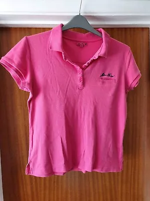 Womens Size 16 Miss Fiori Polo Top - Cerise Pink  • £8.99