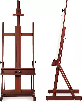 Large H-Frame Easel 53 -91  H Hold Canvas Up To 78  Artists - Walnut • $150.64