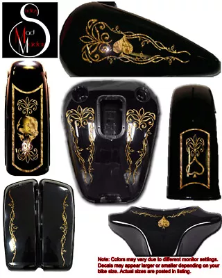 Motorcycle Pinstripe Decal Set Universal Fit Harley Honda Yamaha BMW Victory • $89.99