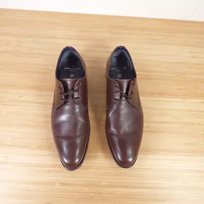 Daniel Hechter Mens Formal Shoes Brown Leather Goodyear Welted UK 9 EU 43 • £20